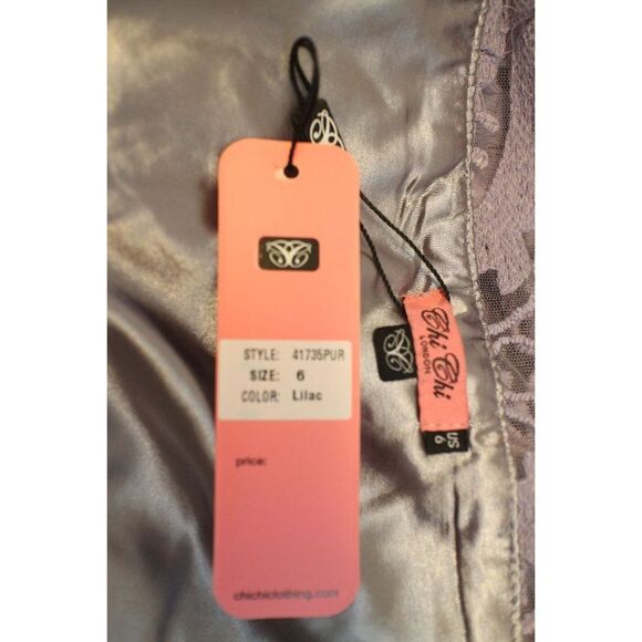 NWT Chi Chi London Lilac Lace Dress - Picture 3 of 8